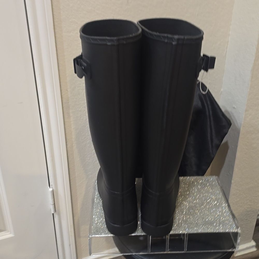 Hunter Refined Tall Waterproof Boots- Black - Picture 11 of 12